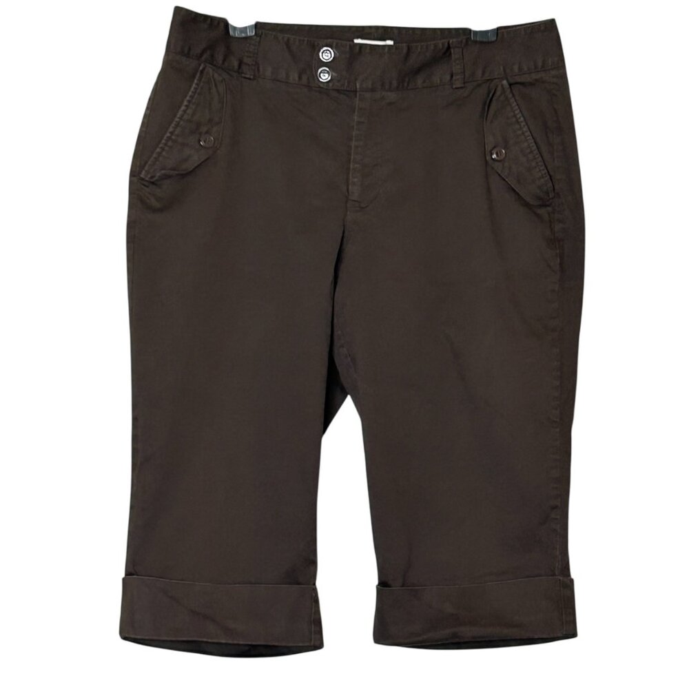 Dockers Women's Ideal Fit Brown Size 12 Capri Pants